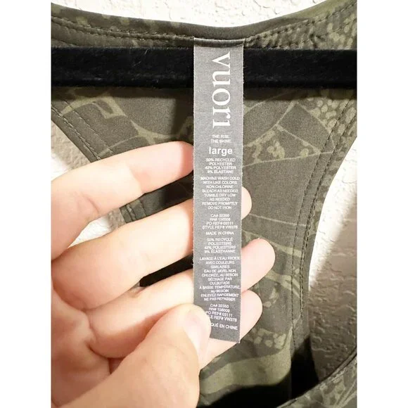 Vuori Womens Clementine Romper Racerback Oregano Rainforest Print Green Large - Picture 4 of 4